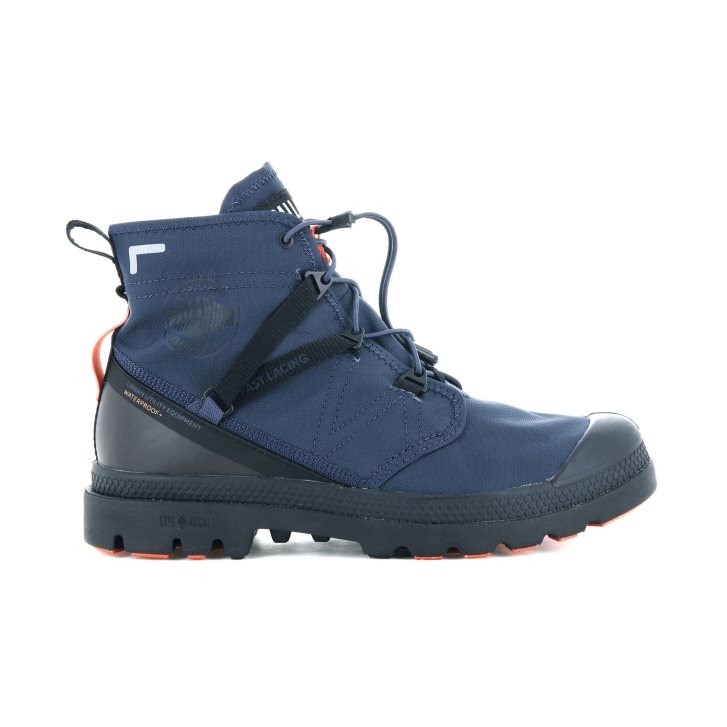 Bottes Palladium Pampa Travel Lite+ Imperméables Femme Bleu Marine | FR IOR306D